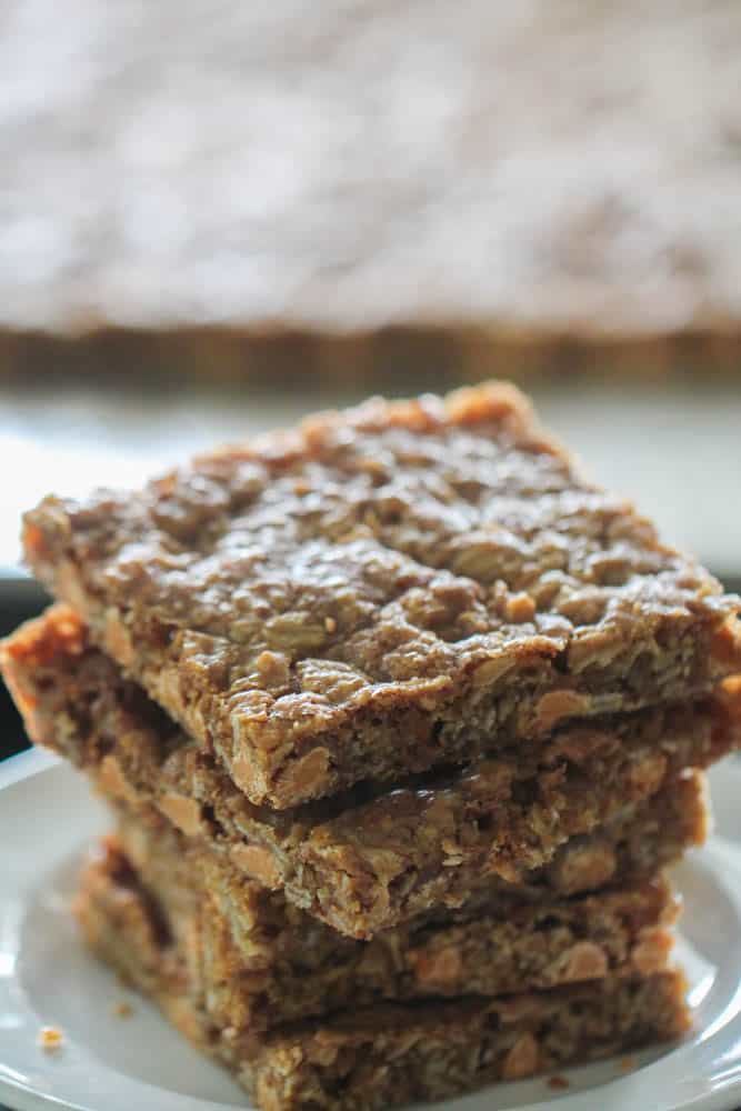 Sheet Pan Oatmeal Butterscotch Bars