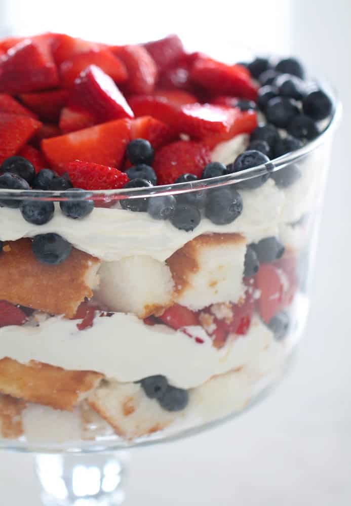 4th of July Patriotic Berry Trifle