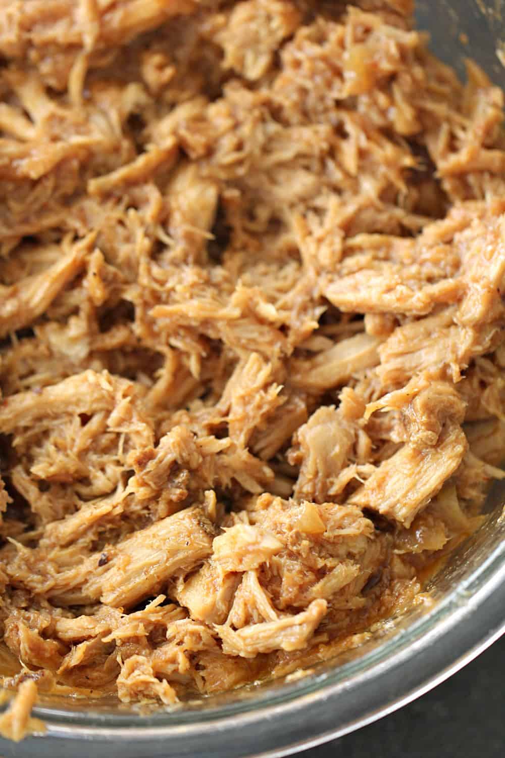 BBQ Pulled Pork shredded in Slow Cooker