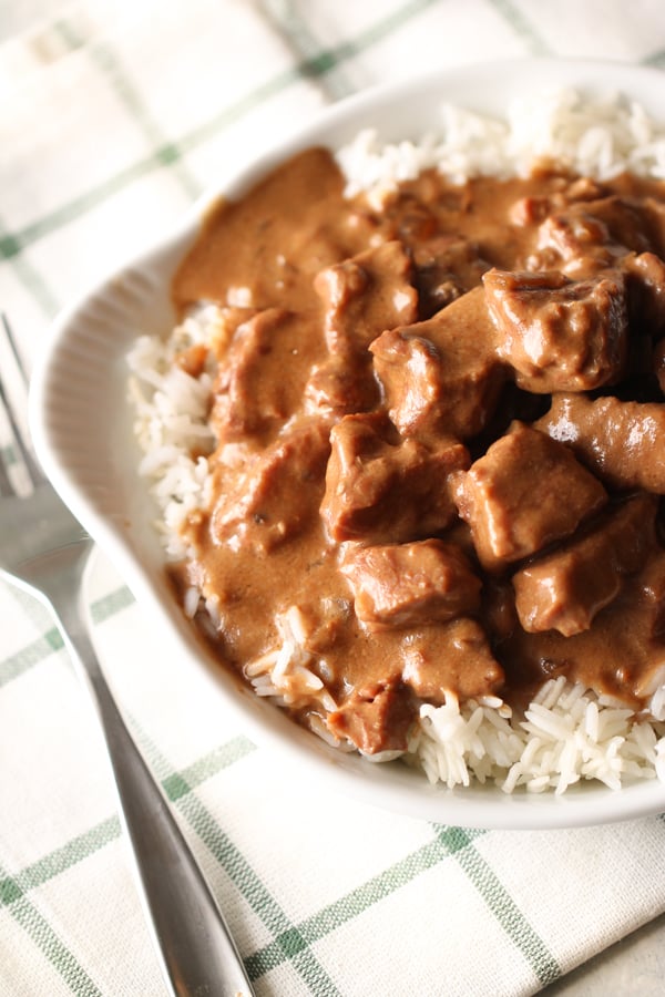 Slow Cooker Beef Tips and Rice Recipe