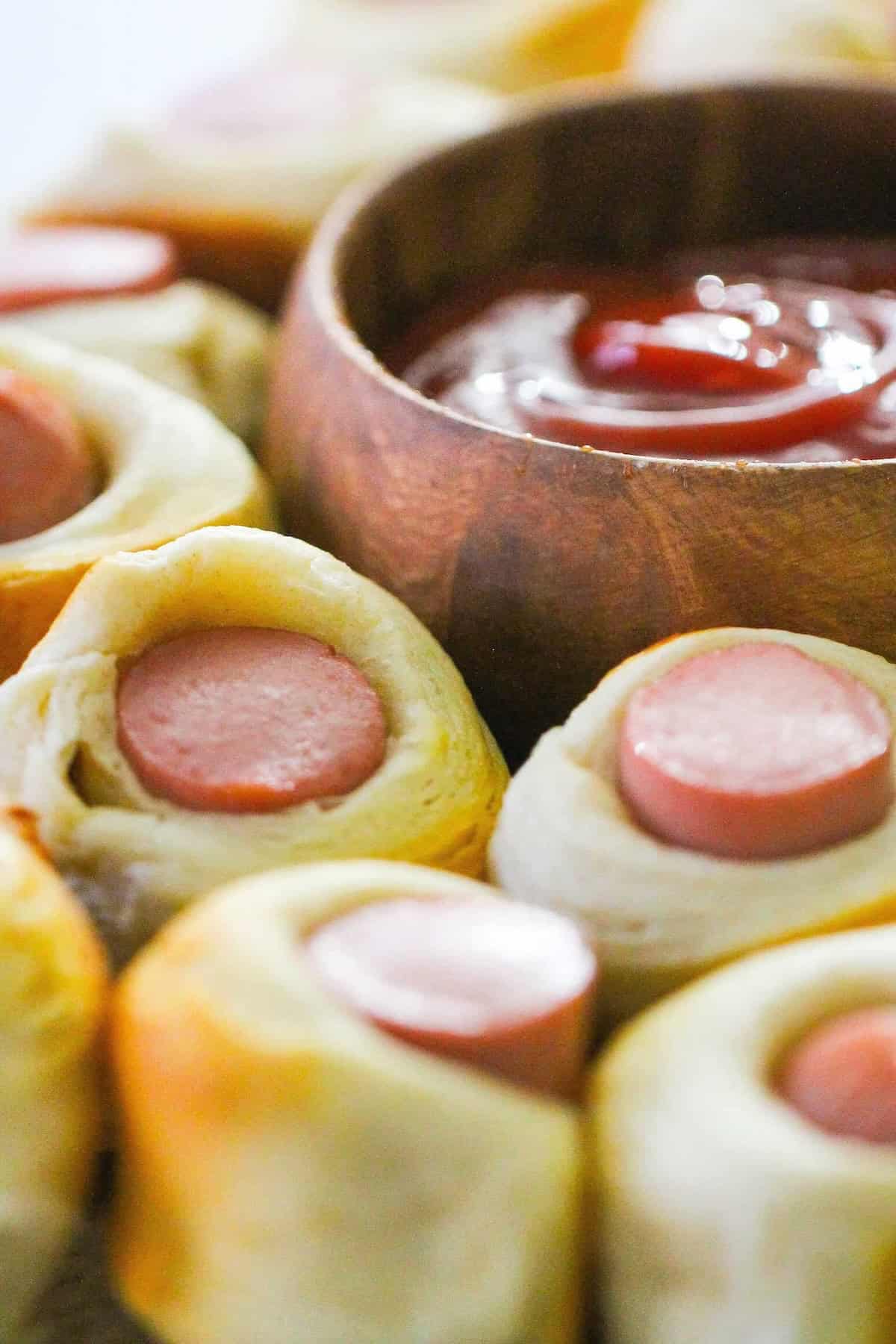 classic pigs in a blanket recipe with ketchup