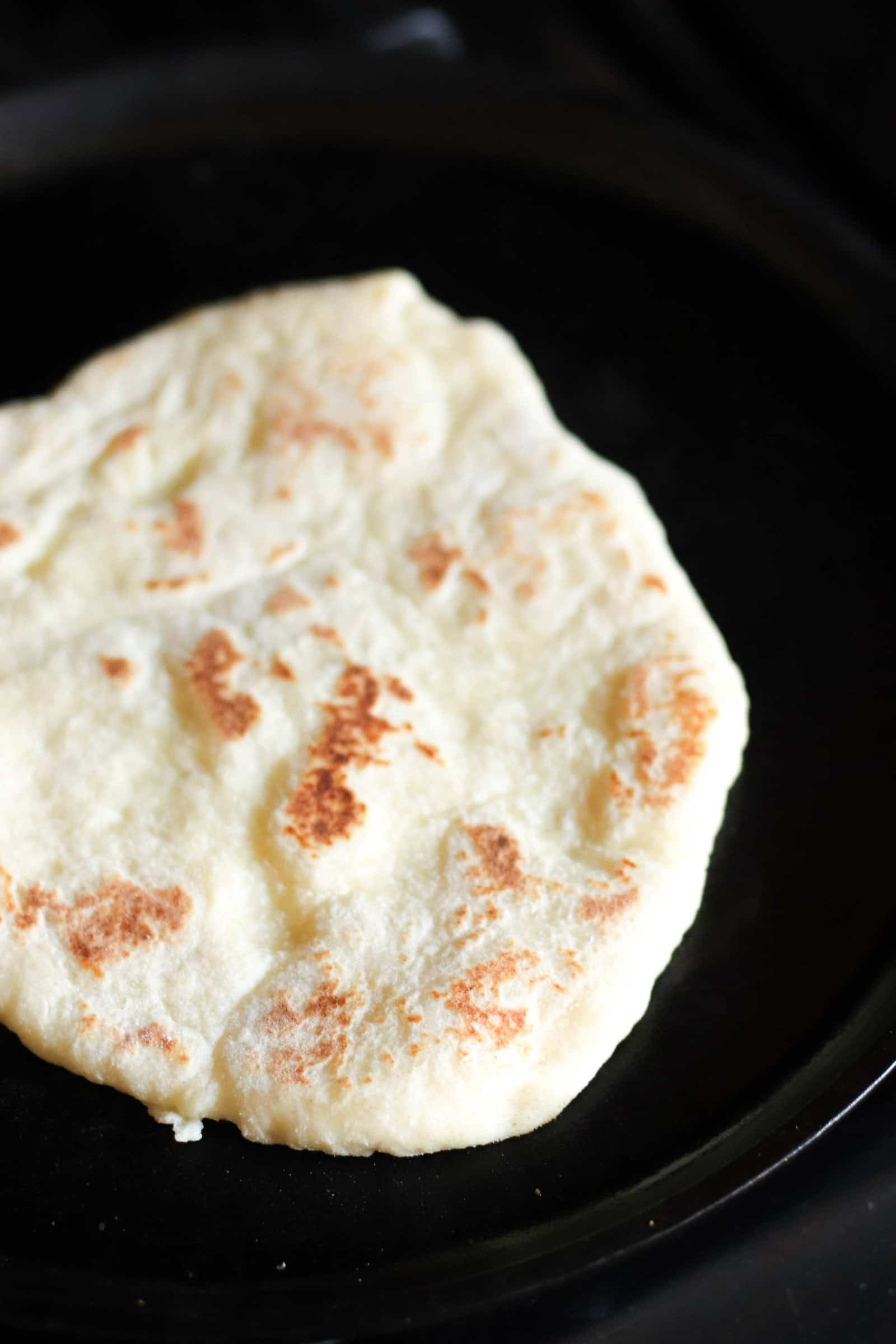 dough on skillet