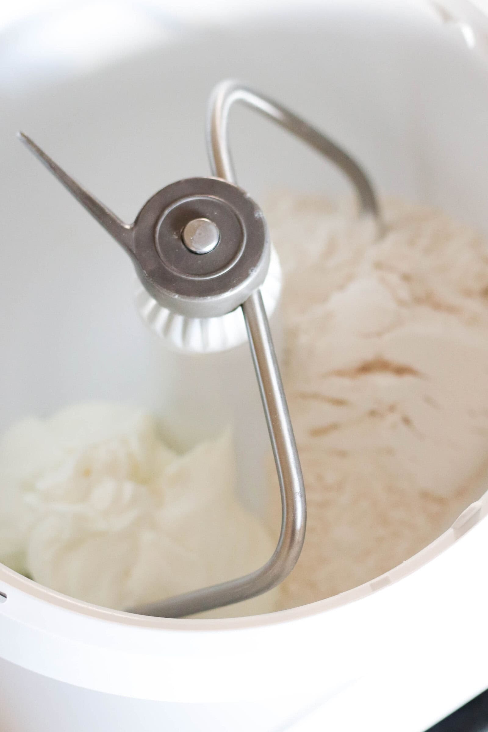 ingredients in stand mixer