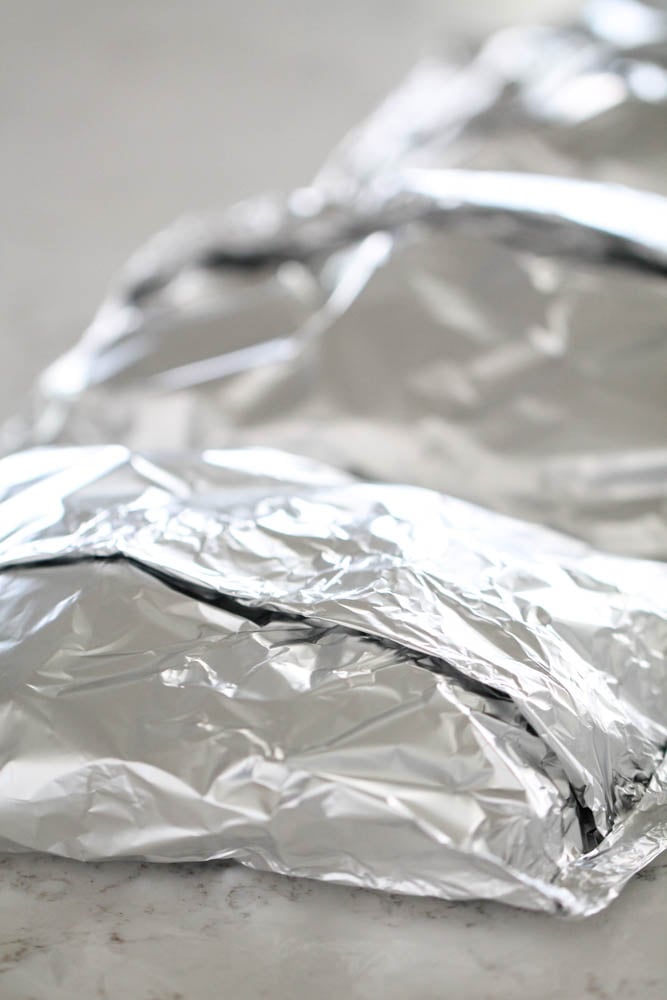 Pineapple BBQ Chicken Foil Pack Dinners all wrapped up
