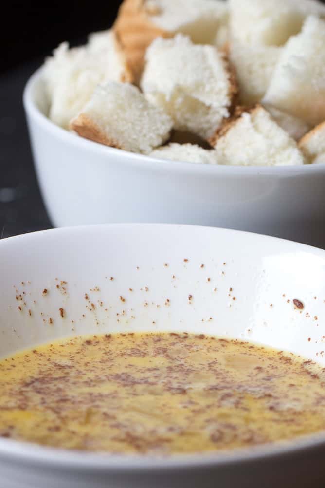 batter for French Toast in a bowl