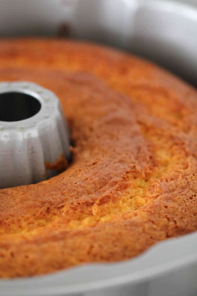 Citrus Glazed Bundt Cake in Bundt cake pan