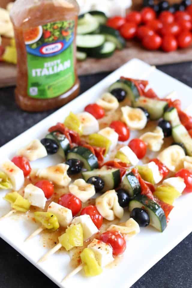 Tortellini Skewers {10 Minute Appetizer!}