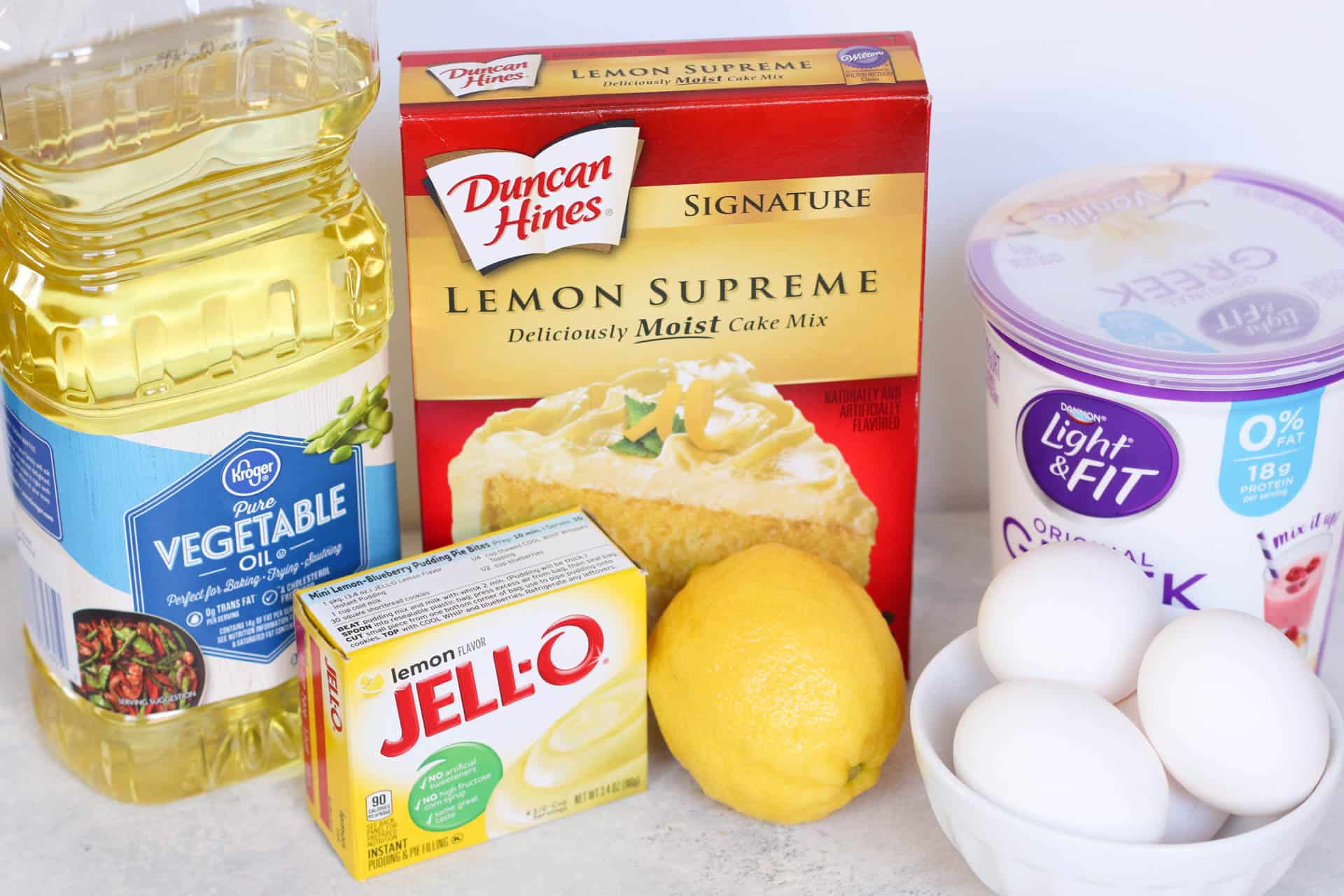 Ingredients for Lemon Donuts