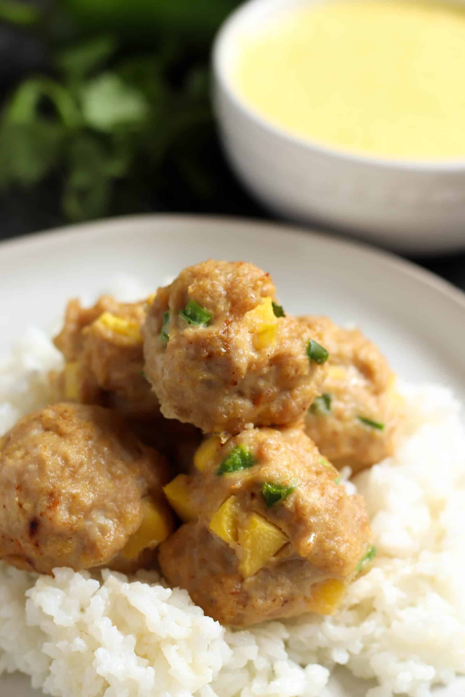 Mango Coconut Meatballs