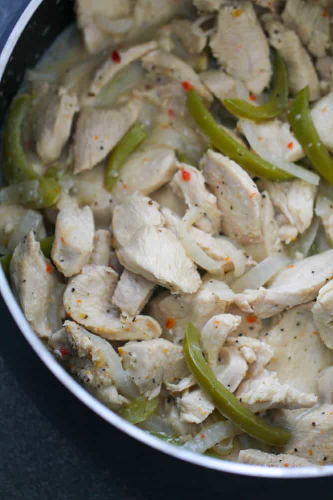 Chicken and Veggies in skillet