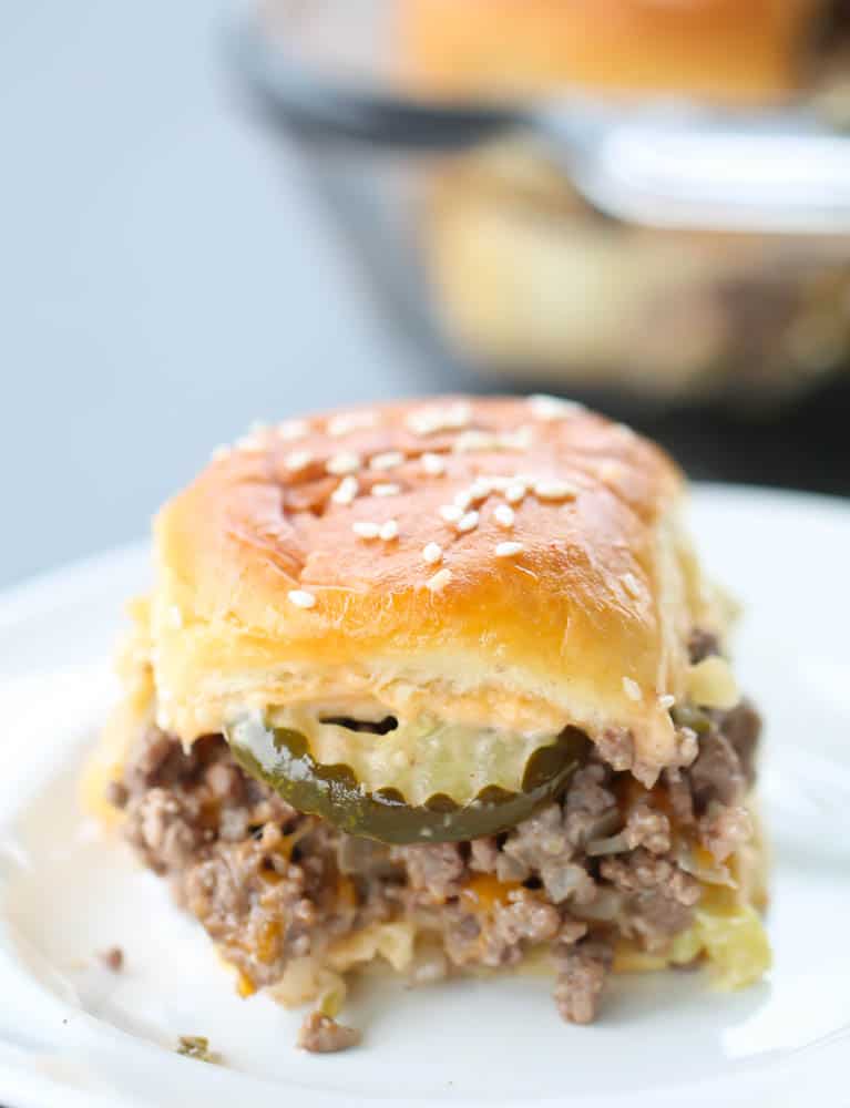 Big Mac Slider on a white plate