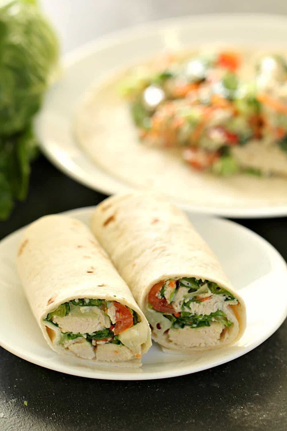 10 Minute Healthy Chicken Caesar Salad Wraps Recipe