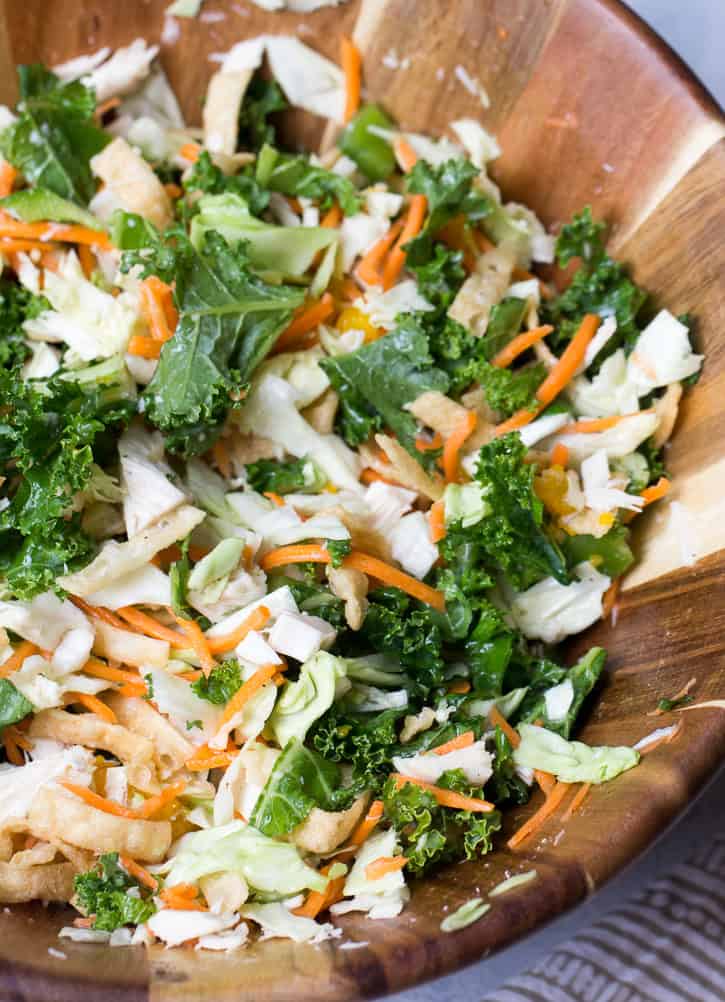 Top view of Asian Chopped Chicken Salad 