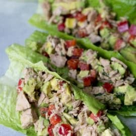 Avocado Tuna Lettuce Wraps