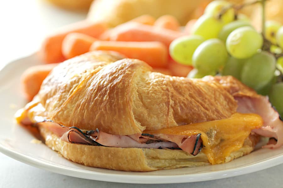 Baked Ham and Cheese Croissant Sandwiches