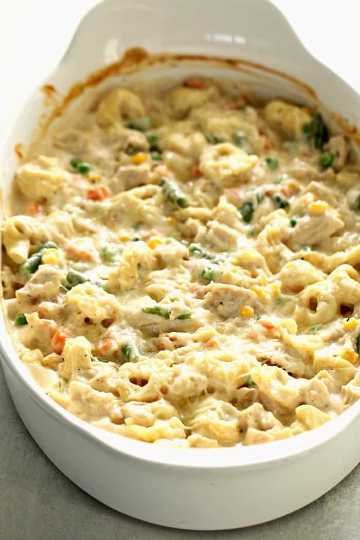 Chicken Alfredo Tortellini Casserole