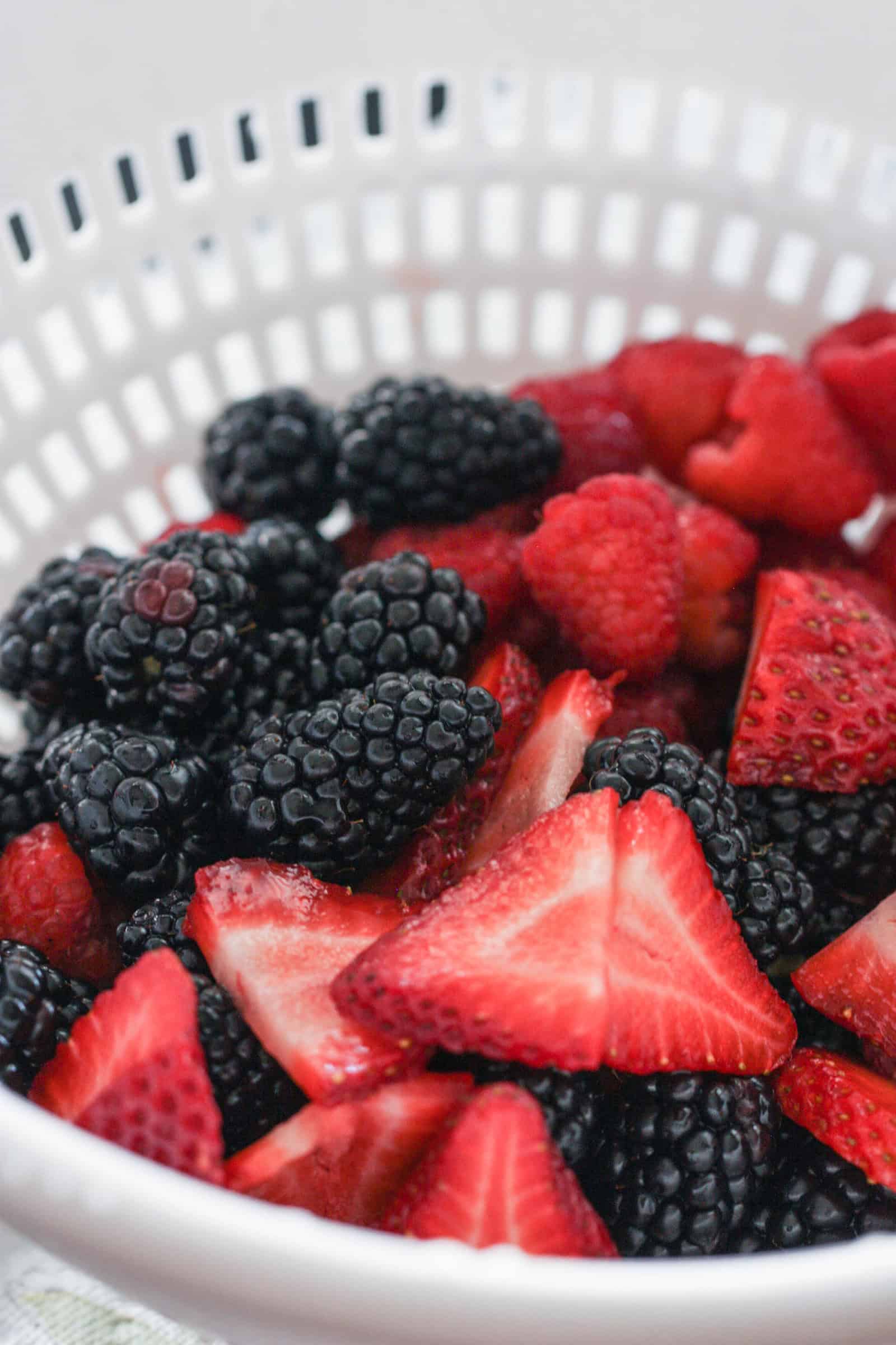 Berries in a colander