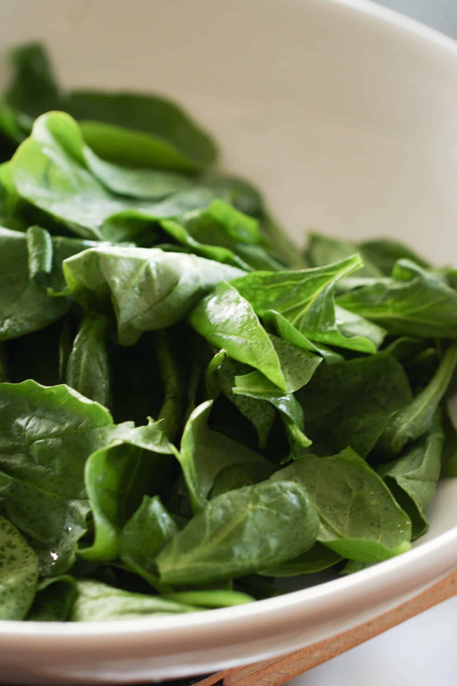 Fresh Spinach in a bowl