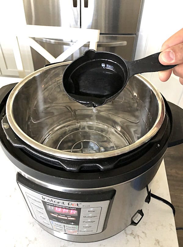 Adding water into the Instant Pot