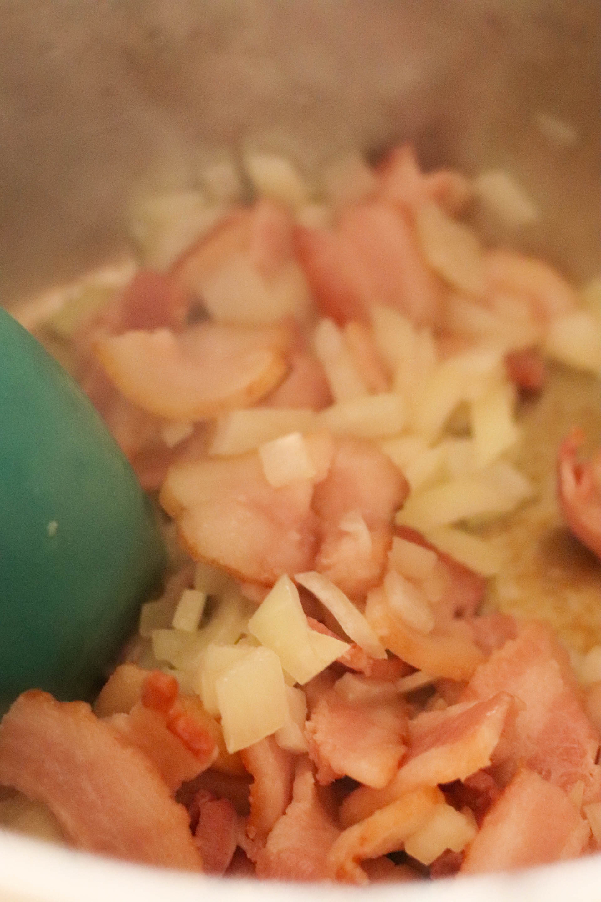 Bacon and Onions sauteing in Instant Pot