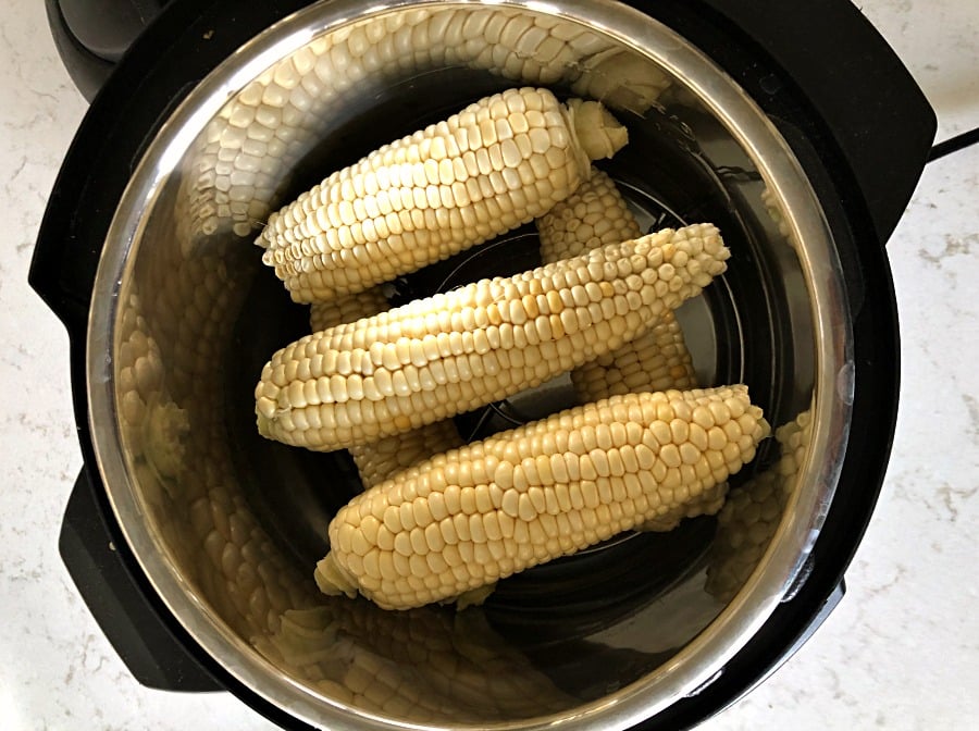 Corn in Instant Pot stacked