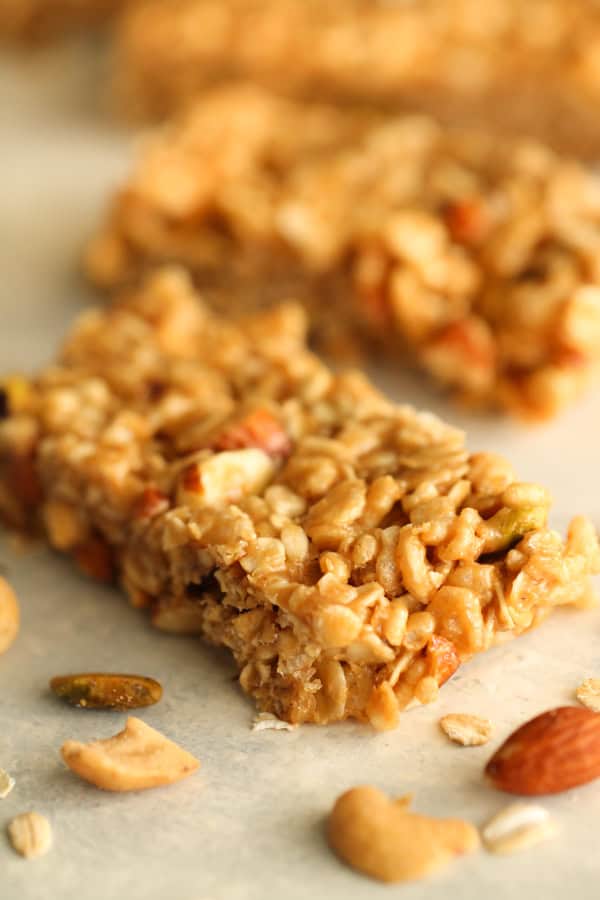 No Bake Peanut Butter Granola Bars