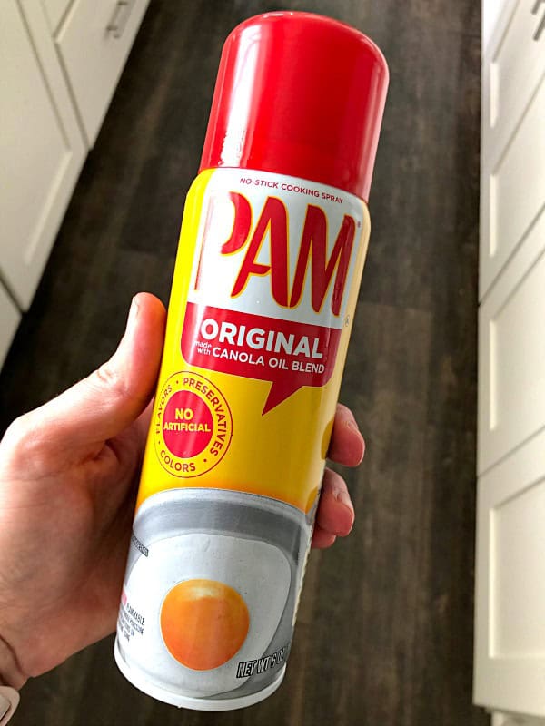 container of Pam non-stick cooking spray