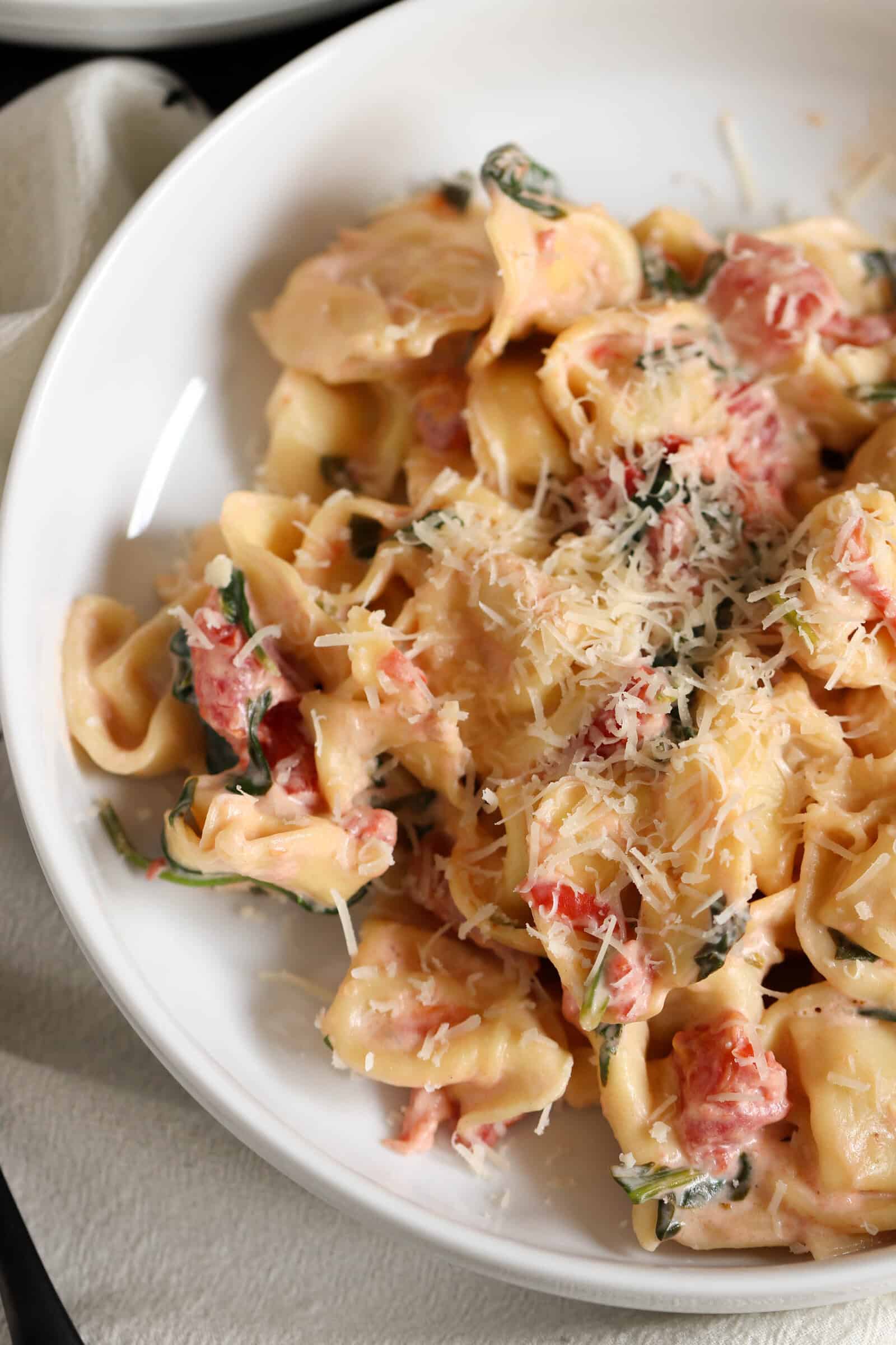 Spinach and Tomato Tortellini