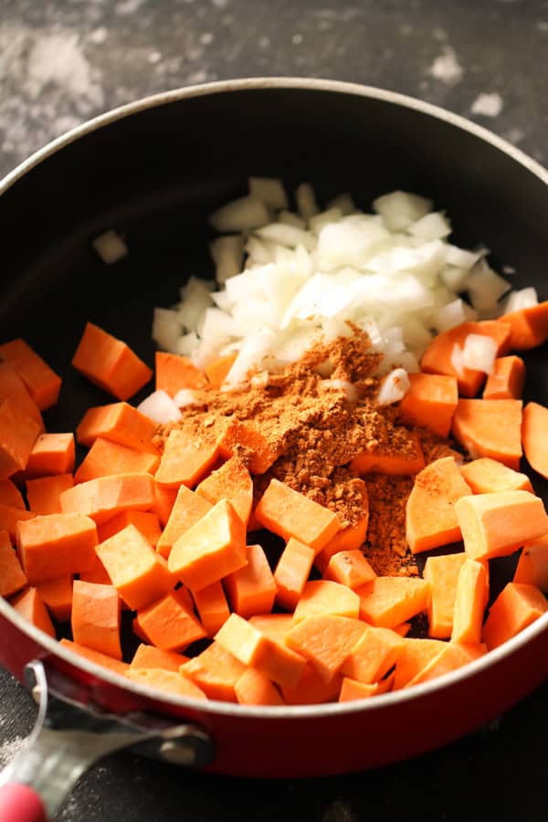 Beef, bean and sweet potato chimichangas