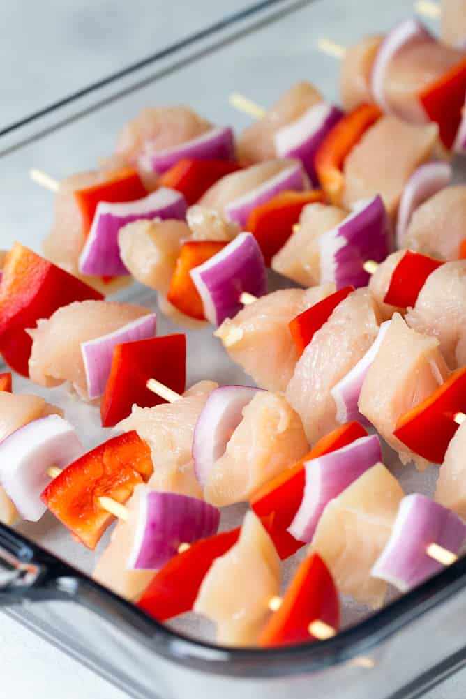 raw buffalo chicken kabobs