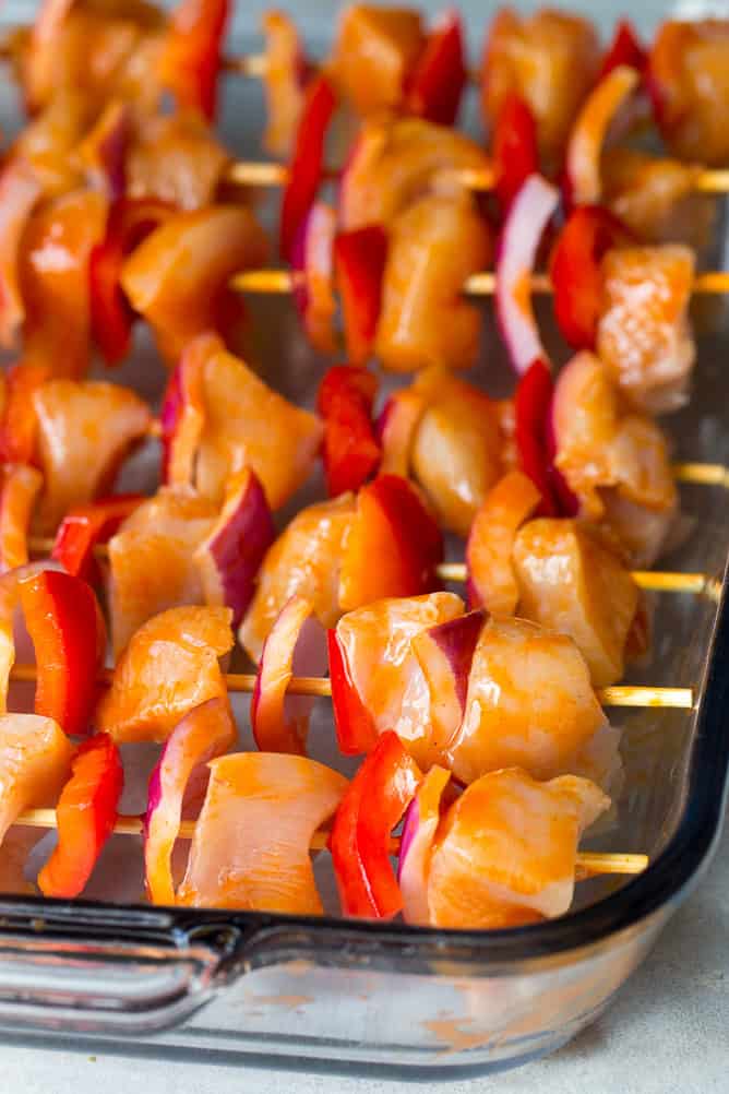 cooked buffalo chicken kabobs