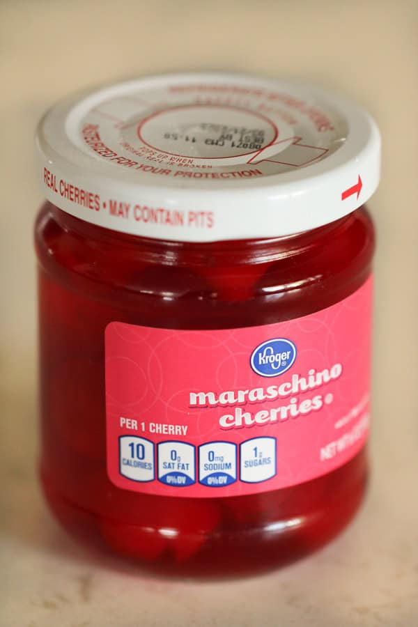 jar of maraschino cherries