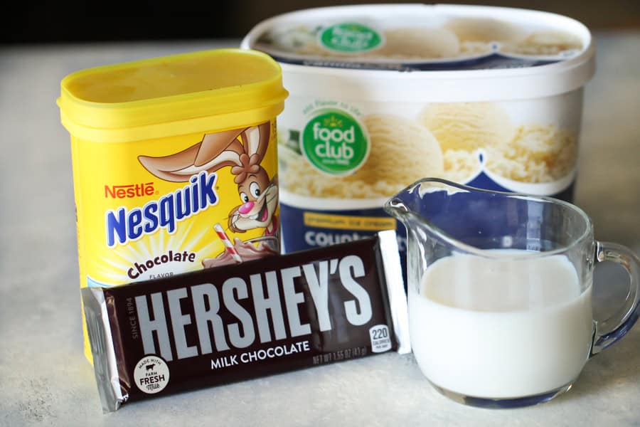 Ingredients for Copycat Wendy's Chocolate Frosty Recipe