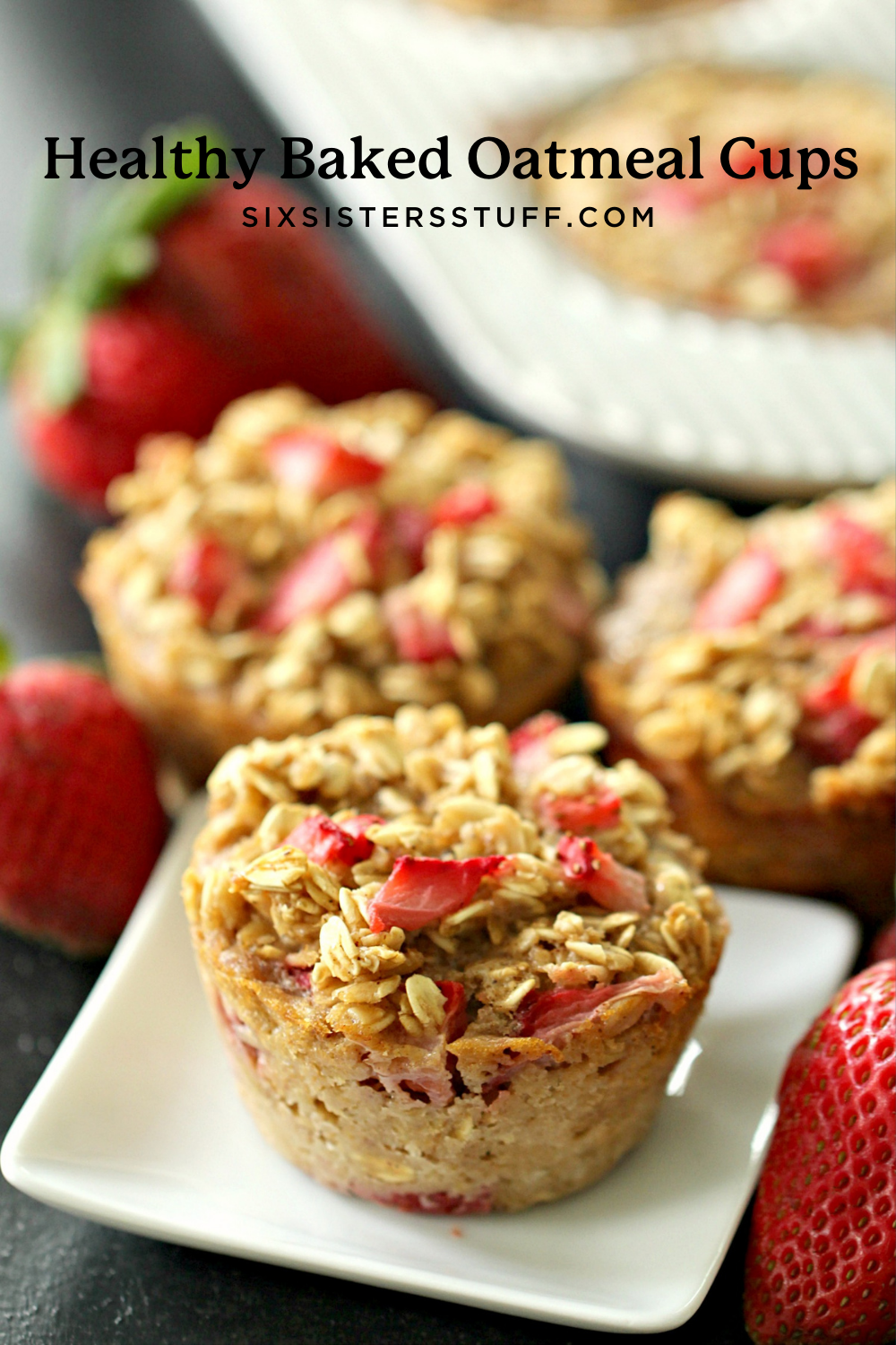 Strawberry Baked Oatmeal Cups
