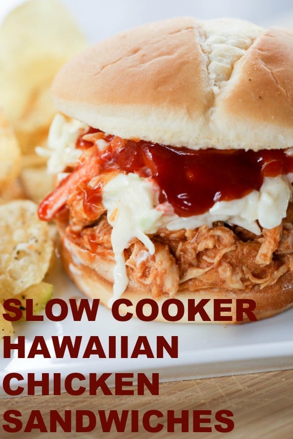 Slow Cooker Hawaiian Chicken Sandwiches