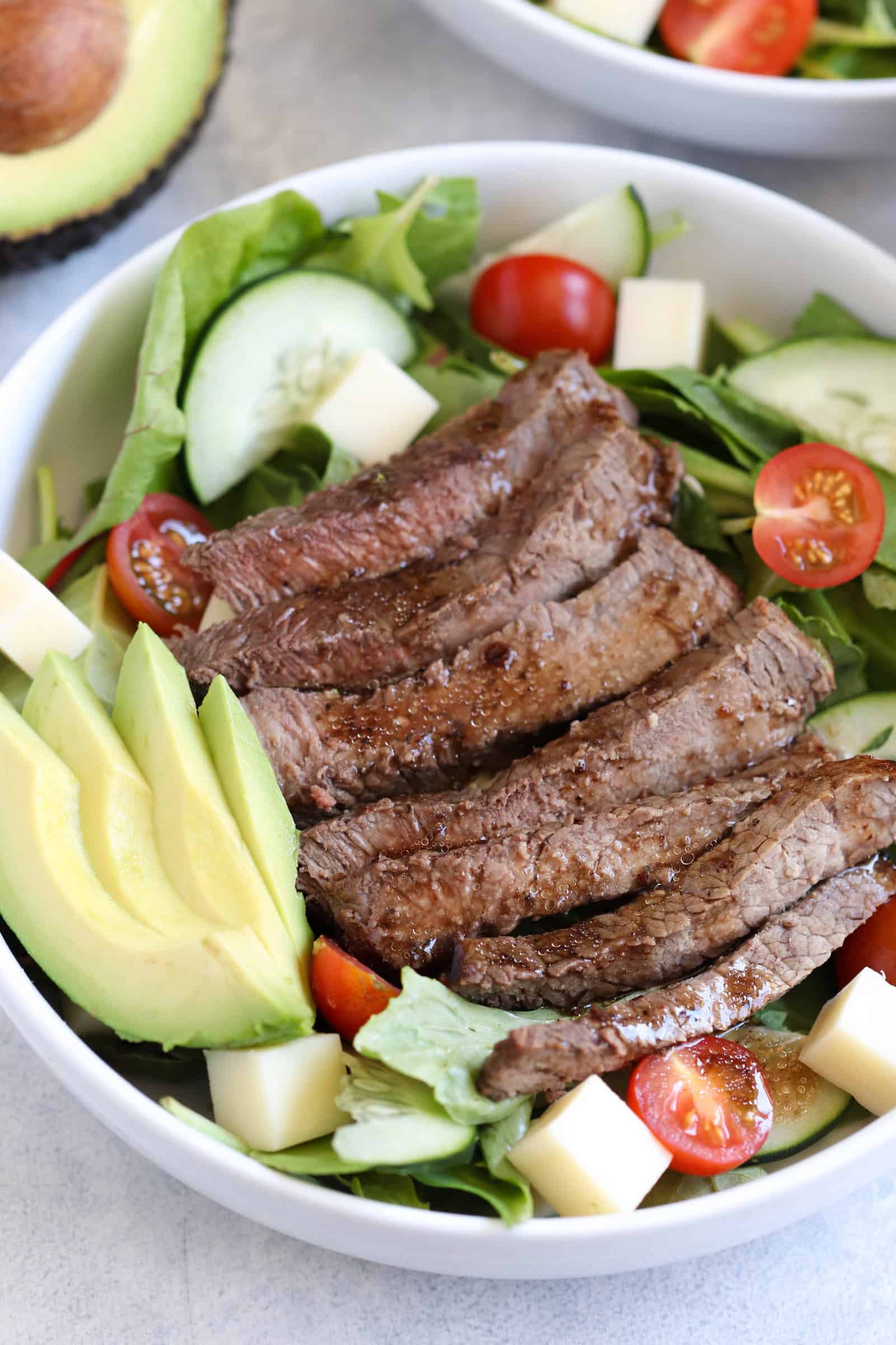 Balsamic Steak Salad in a bowl