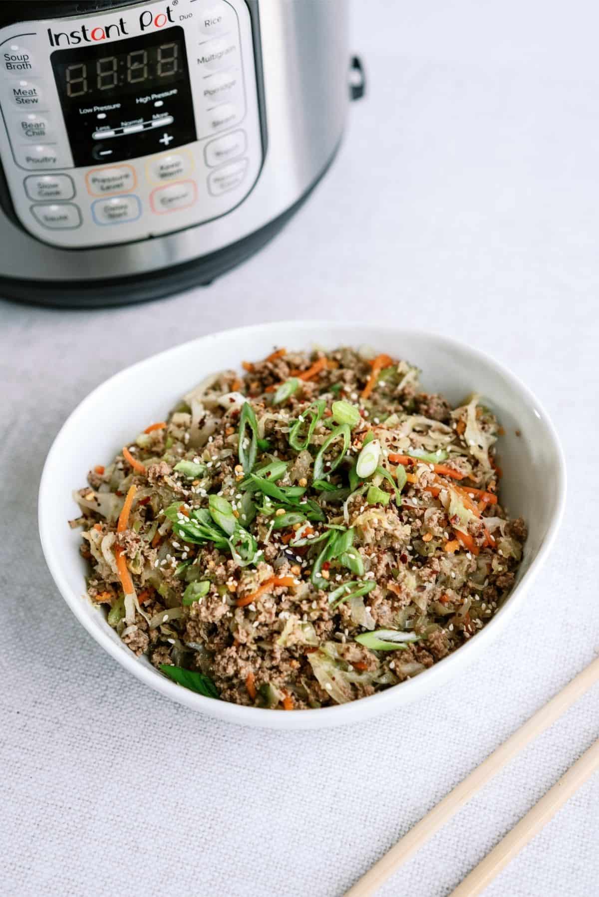 Instant Pot Egg Roll Bowls Recipe - Six Sisters Stuff