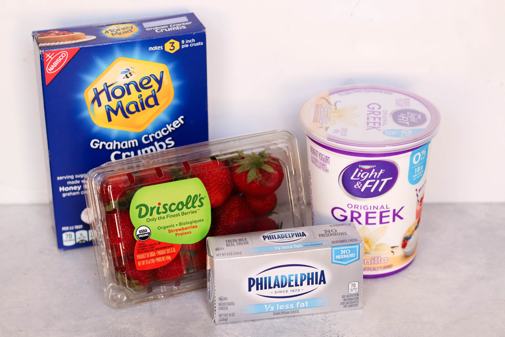 Ingredients for Strawberry Cheesecake Popsicles