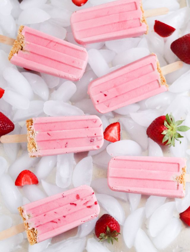 Strawberry Cheesecake Popsicles image
