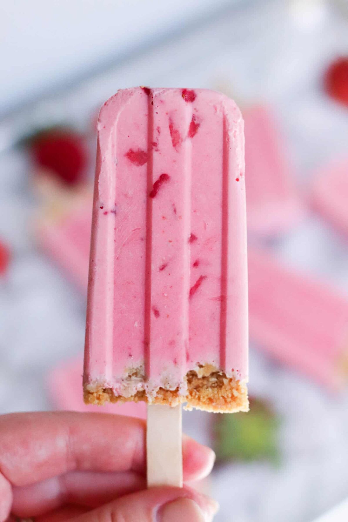 Strawberry Cheesecake Popsicles