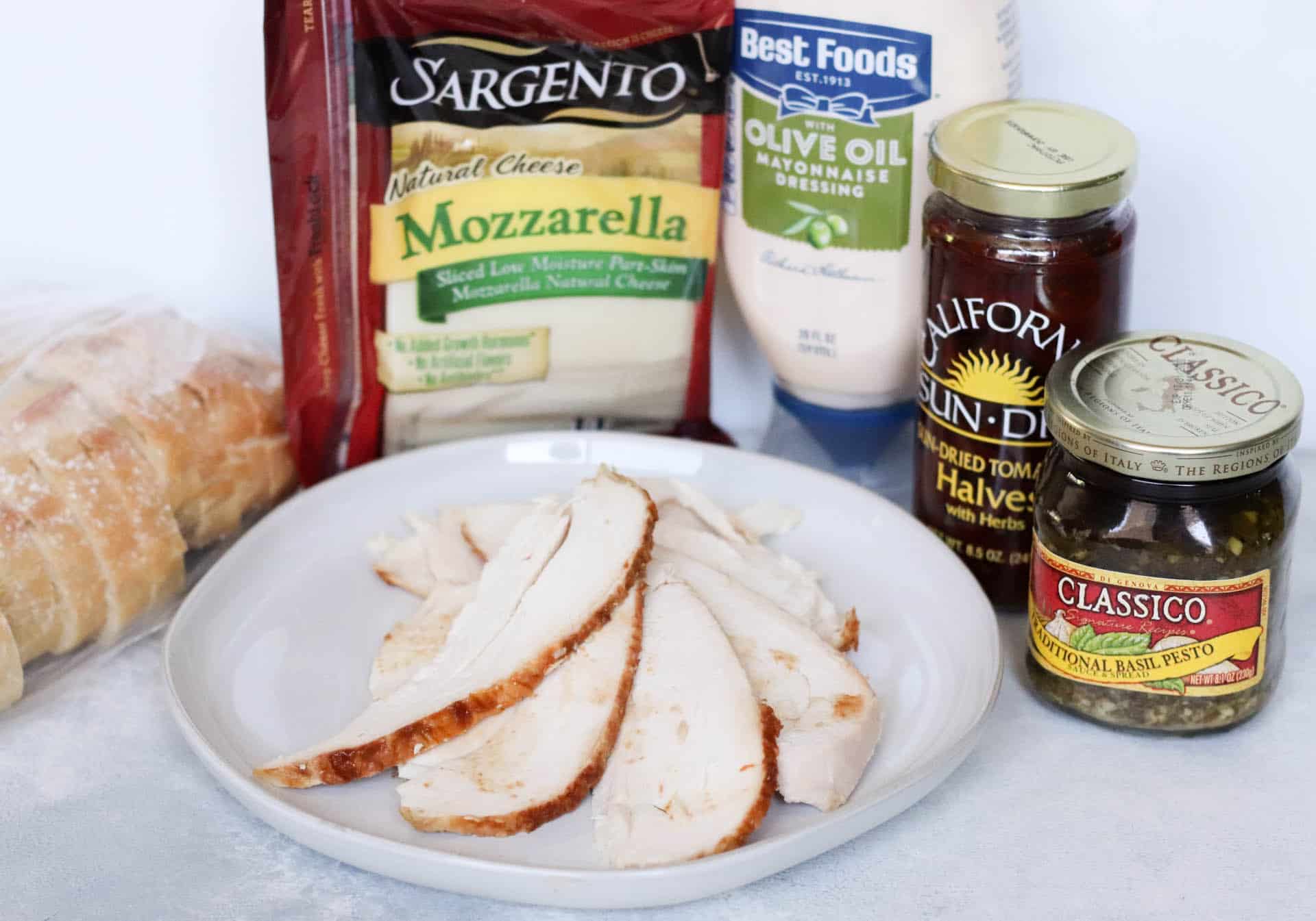 Ingredients for Pesto Chicken Sandwiches