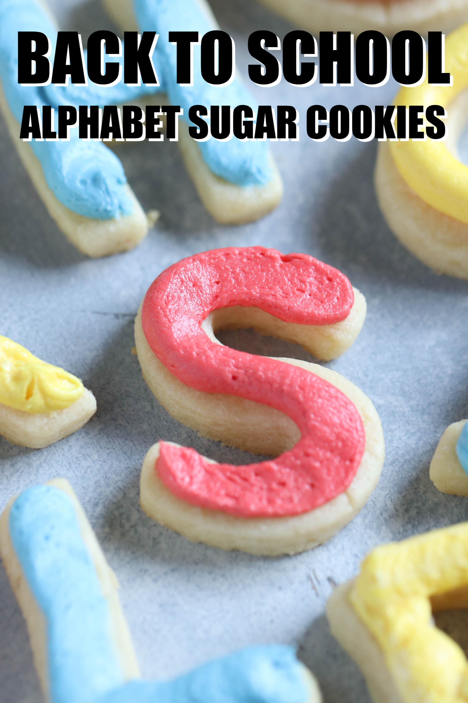 Back-to-School Alphabet Sugar Cookies