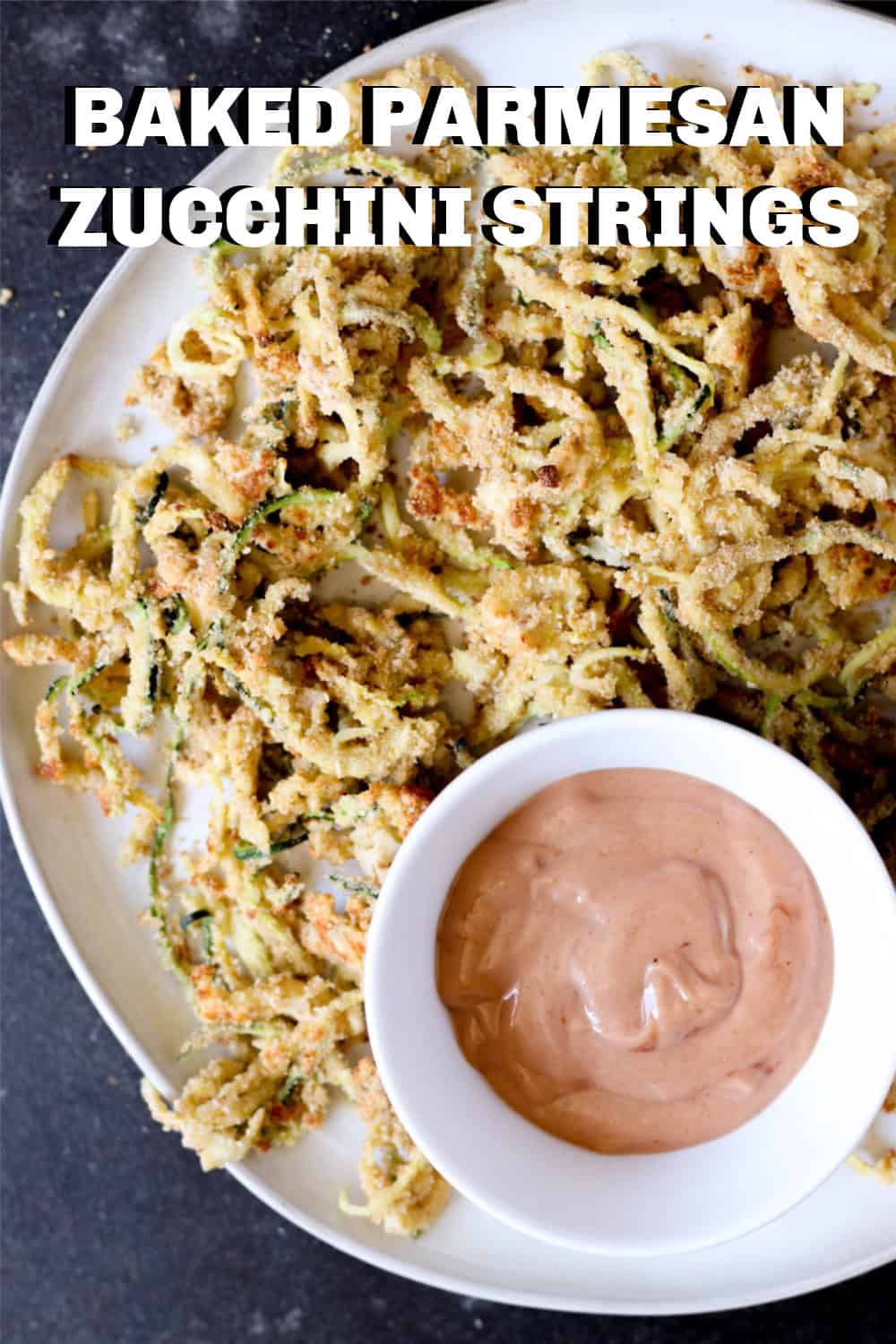 Baked Parmesan Zucchini Strings