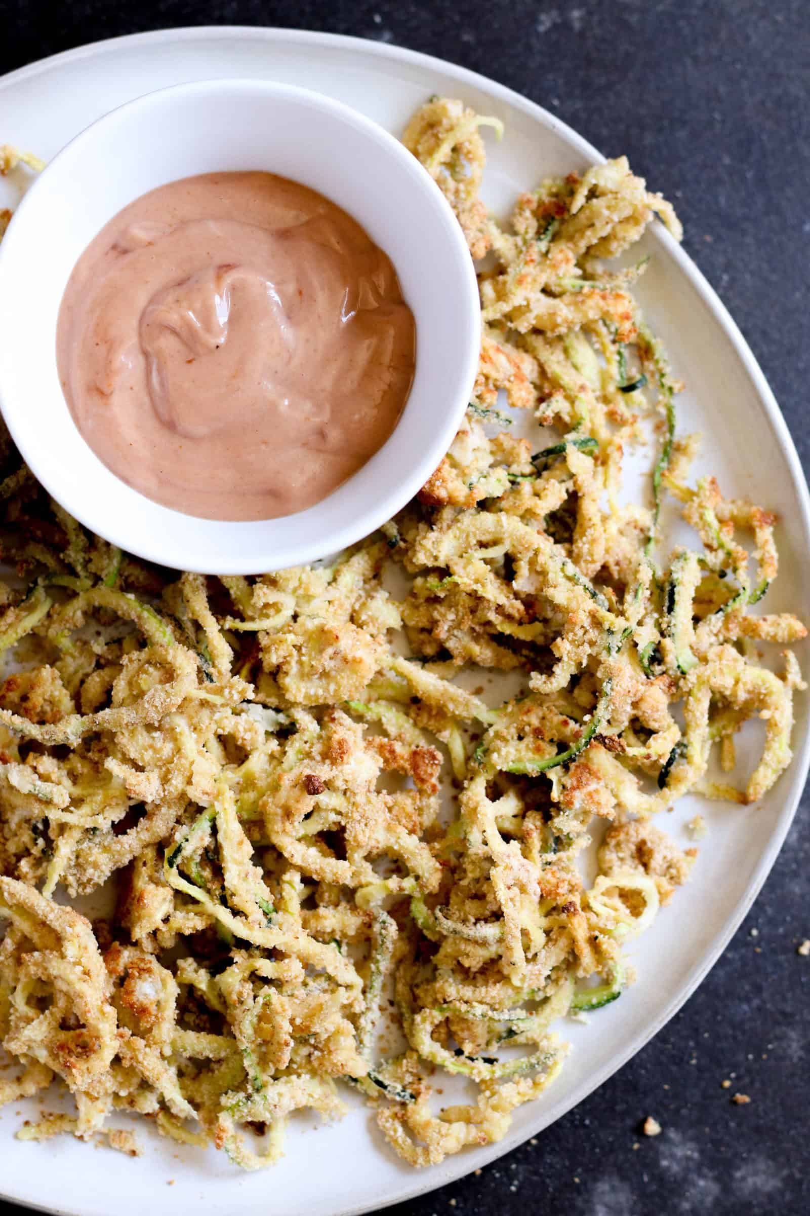 Baked Parmesan Zucchini Strings