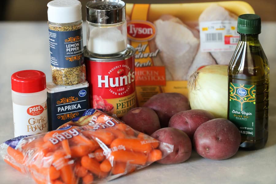 Ingredients for Slow Cooker Lemon Pepper Chicken