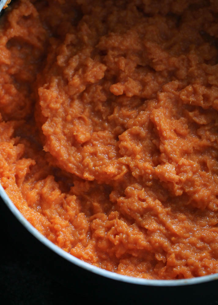 sweet potatoes that have been mashed until smooth and creamy
