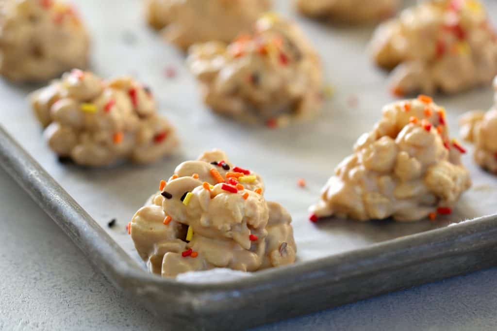 No Bake Peanut Butter Clusters - Crispy, Crunchy Deliciousness