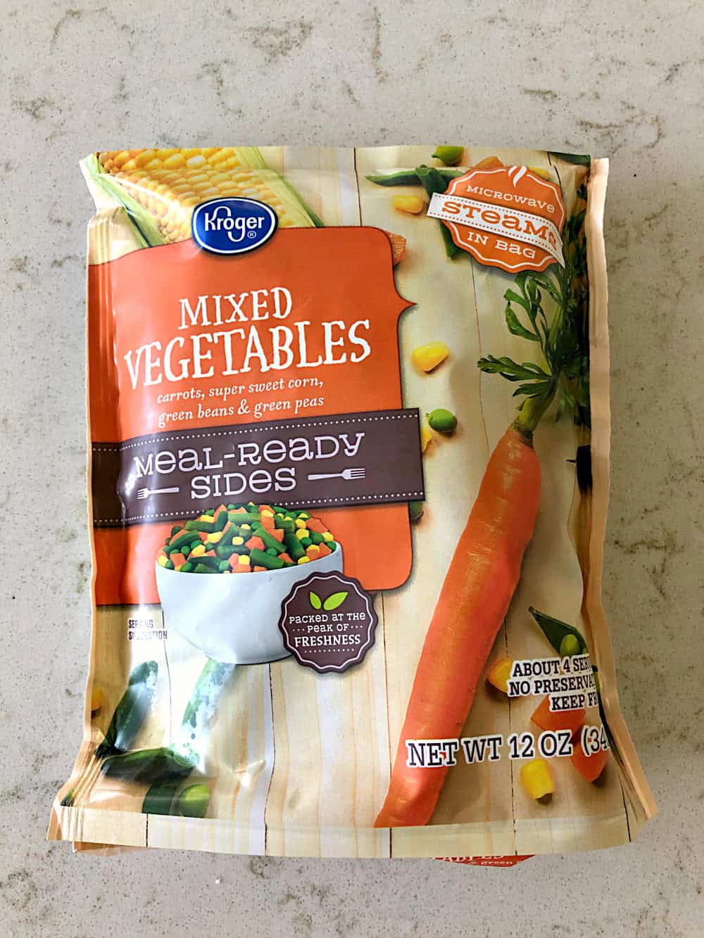 bag of frozen mixed vegetables