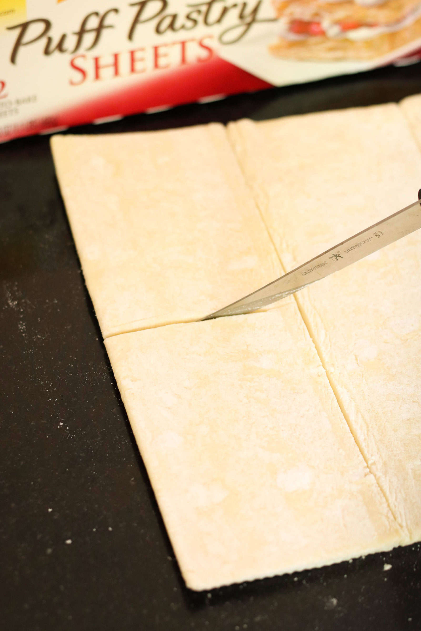 Puff Pastry cut into sections