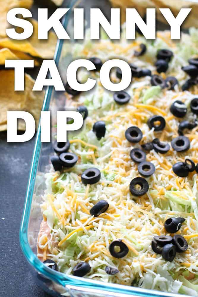 Skinny Taco Dip picture with Text
